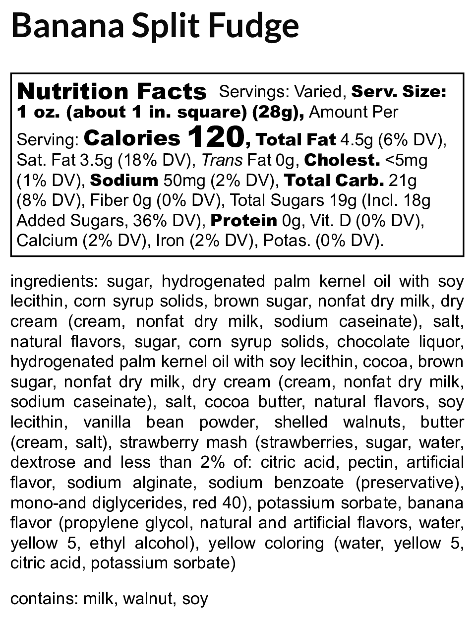 Banana Split Fudge