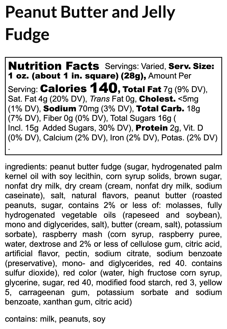 Peanut Butter and Jelly Fudge