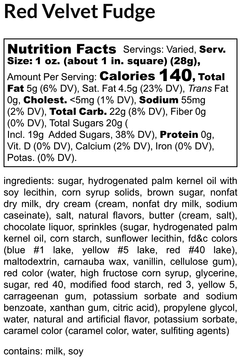 Red Velvet Fudge