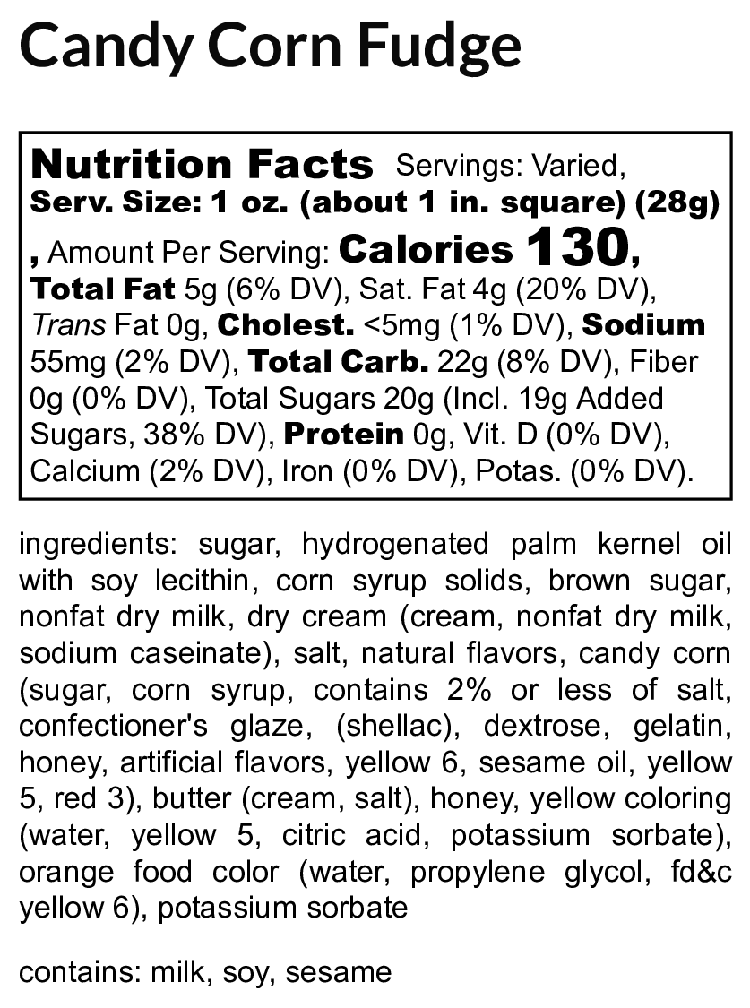 Candy Corn Fudge