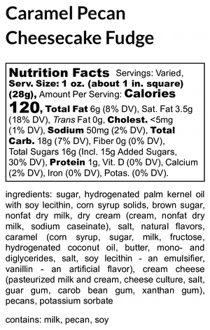 Caramel Pecan Cheesecake Fudge extra image