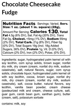Chocolate Cheesecake Fudge extra image