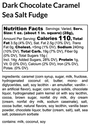 Dark Chocolate Sea Salt Caramel Fudge extra image