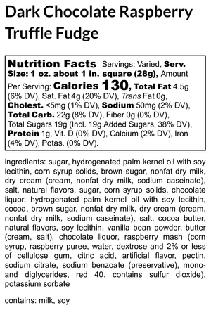 Dark Chocolate Raspberry Truffle Fudge extra image