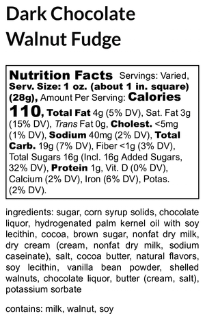 Dark Chocolate Walnut Fudge extra image