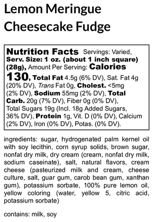 Lemon Meringue Cheesecake Fudge extra image