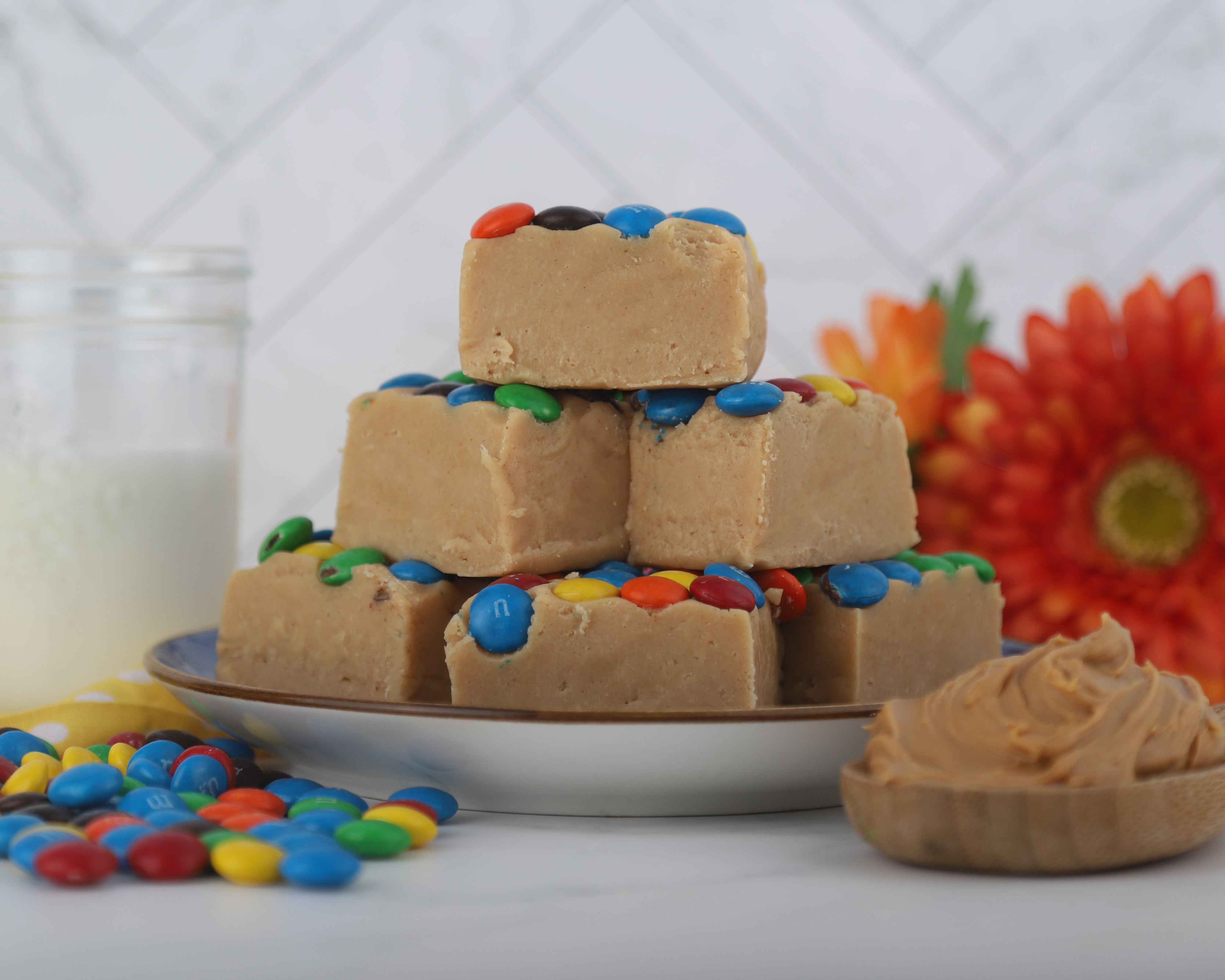 Peanut Butter and M&M Fudge