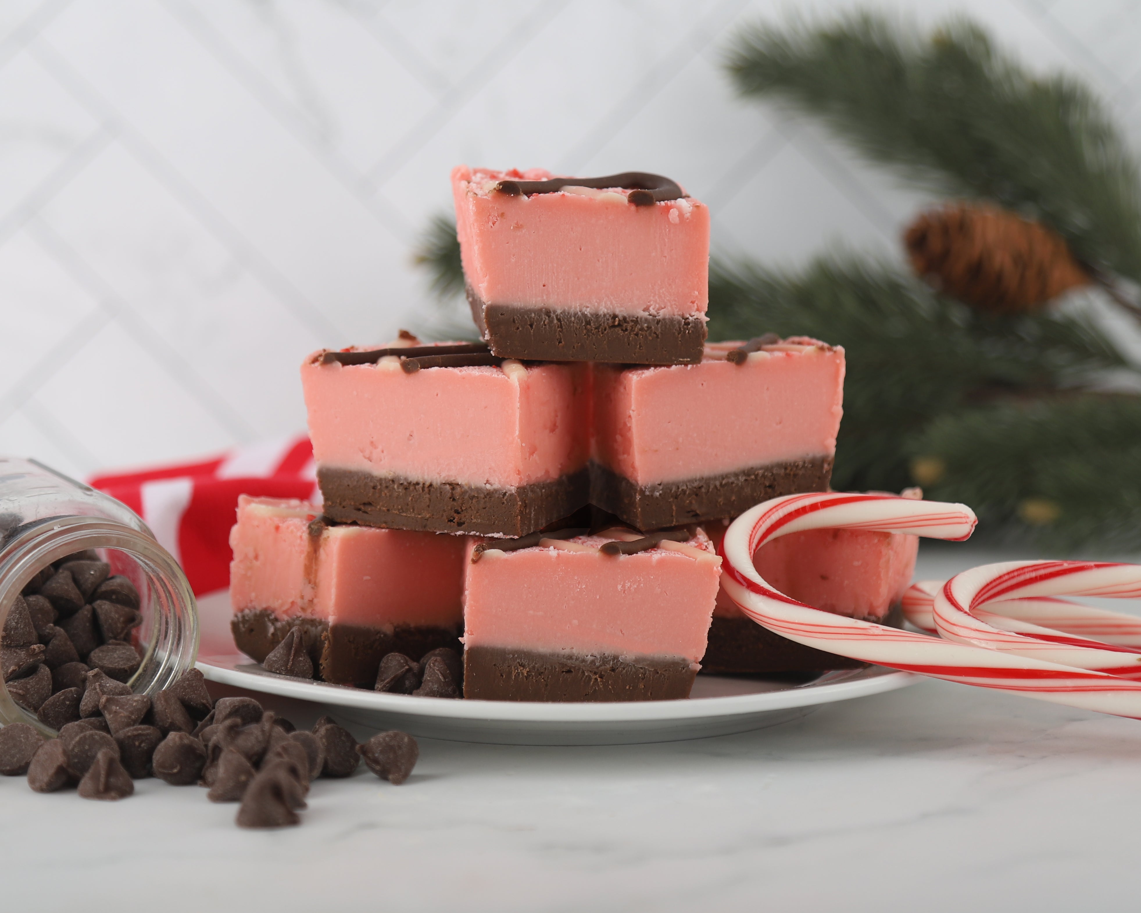 Peppermint Bark Fudge