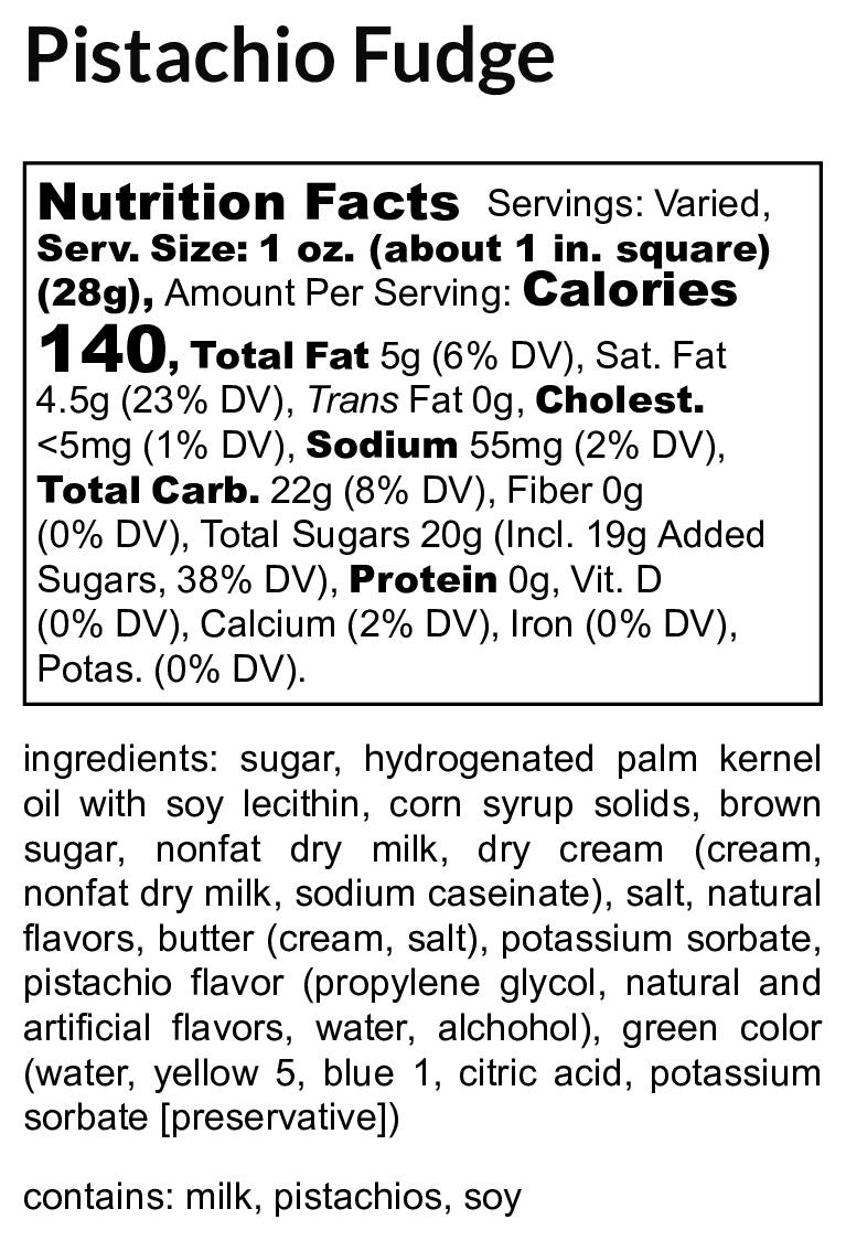 Pistachio Fudge