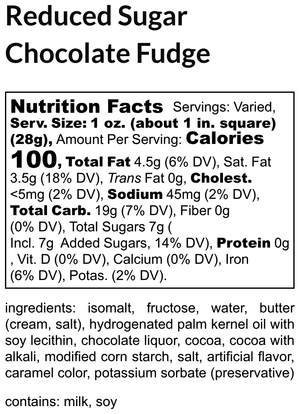 Reduced Sugar Chocolate Fudge extra image