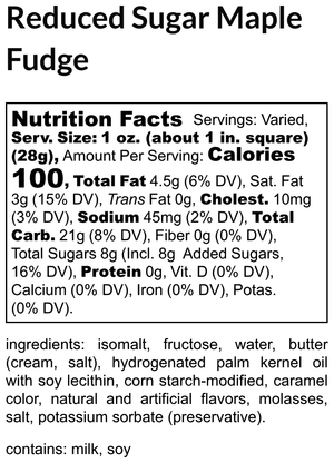 Reduced Sugar Maple Fudge extra image