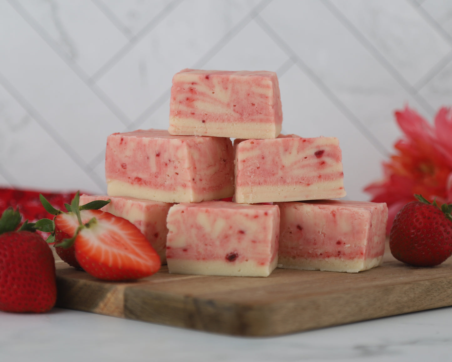 Strawberry Cheesecake Fudge