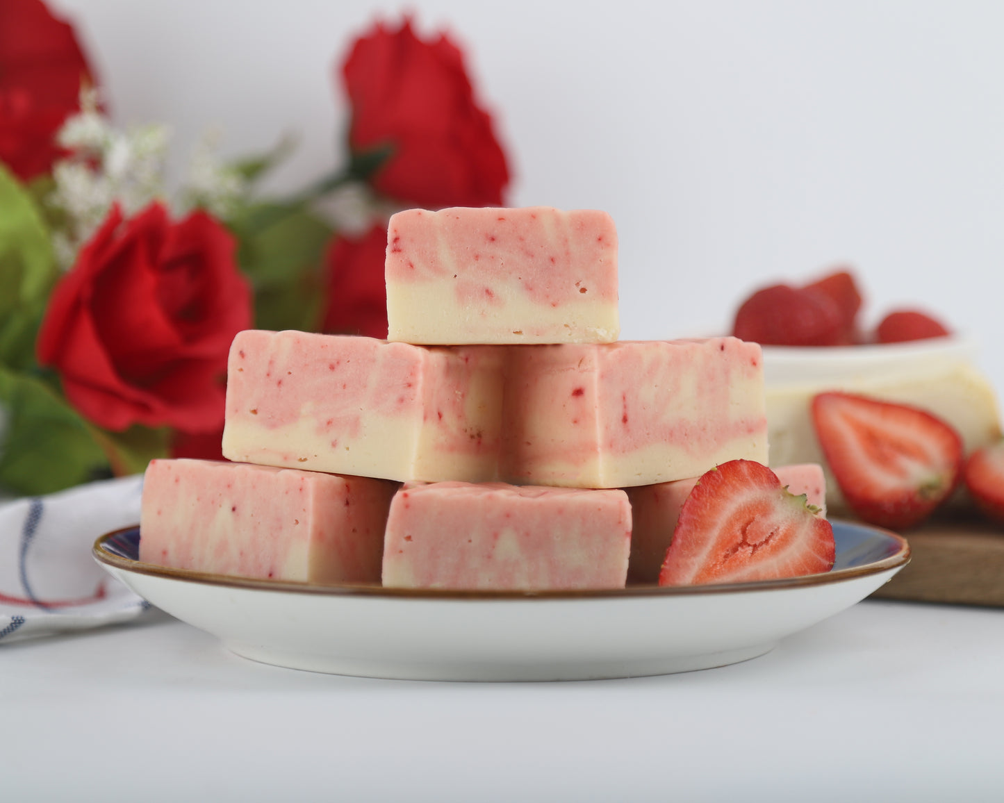 Strawberry Cheesecake Fudge