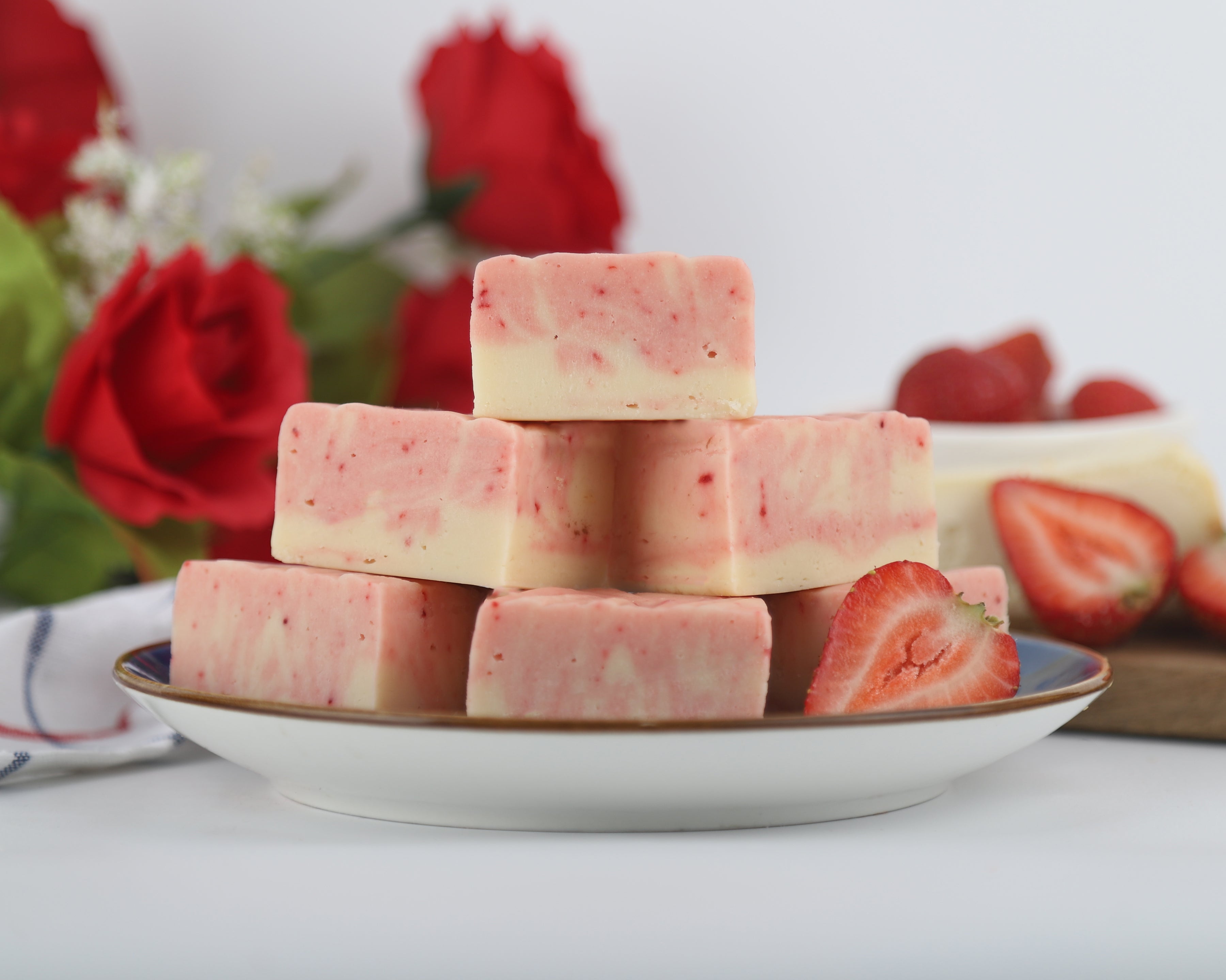 Strawberry Cheesecake Fudge