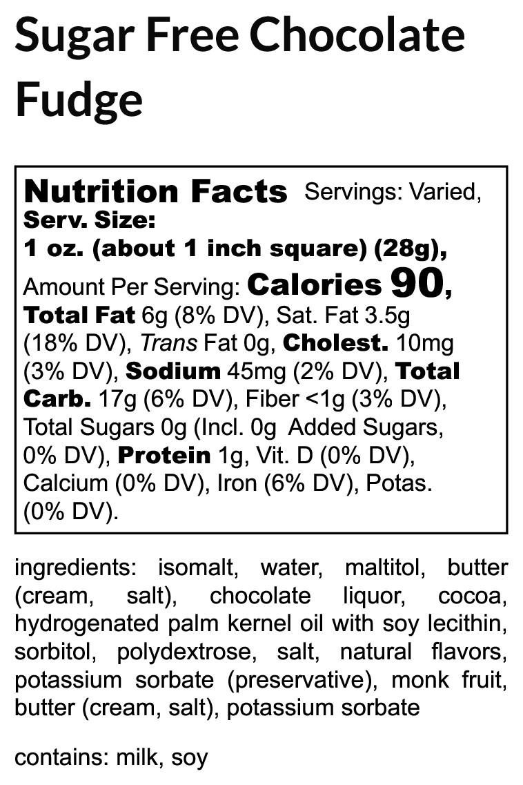 Sugar Free Chocolate Fudge