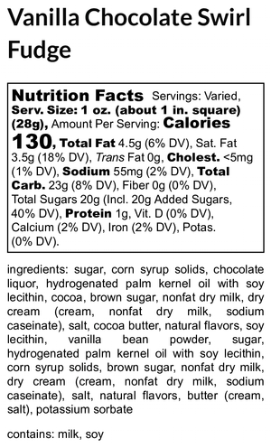 Vanilla Chocolate Swirl Fudge extra image