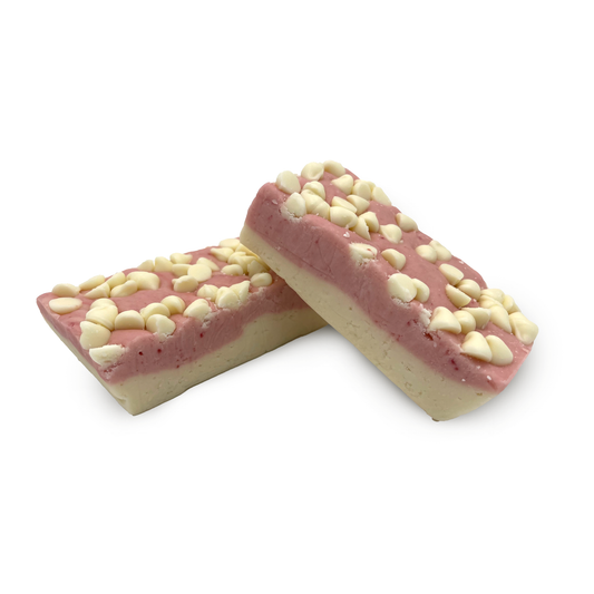 White Chocolate Raspberry Cheesecake Fudge